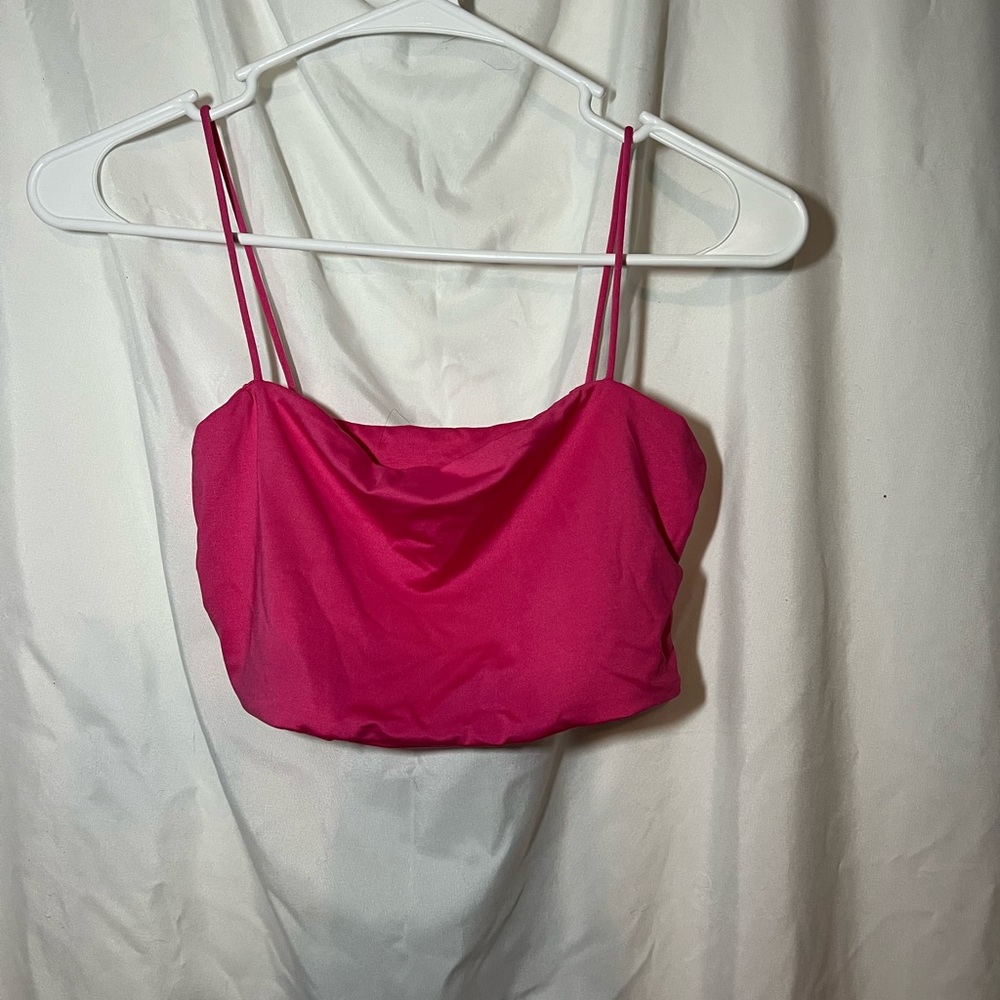 Hot pink crop top -size Small
